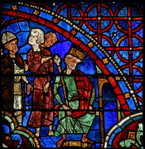 St Thomas Becket je představen Jindřichovi II (w18) od French School
