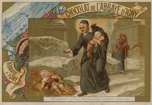 Svatý Vincent de Paul, vyzvedávání nalezených dětí