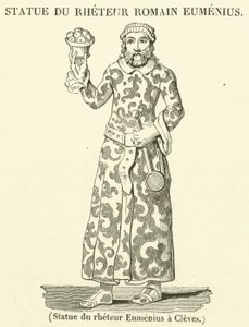 Socha řečníka Eumenia a Cleves (rytina) od French School