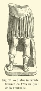 Císařská socha nalezená v roce 1735 na Quai de la Tournelle od French School