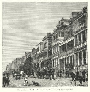 Street v Sydney, New South Wales, Austrálie (rytina) od French School