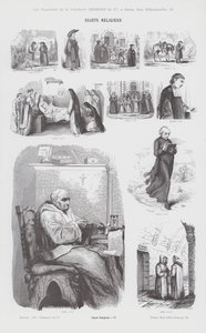Náboženské předměty (rytina) od French School