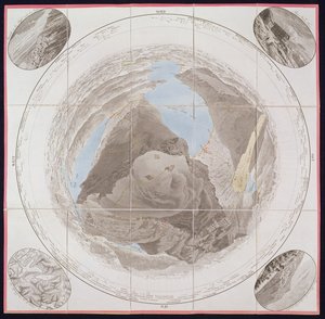 Summit of Kulm, Mont Rigi, od Guide des Voyageurs sur le Mont Rigi, Col. Pfyffer de Wyer, vydáno 1823 (ručně kolorovaná rytina) od French School