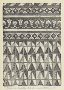 Susa, Smaltovaná hlína, Výška spodní cihly, 20 c; výška svršku, 12 c od French School