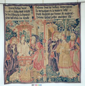 Susanna a starší, ústřední panel z Příběhu Susanny od French School