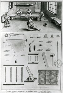 Tanners, from the Descriptions of Arts & Crafts od Denise Diderota (1713-84), vydáno kolem roku 1770 (černobílá fotografie) od French School