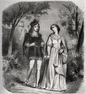 Tantot, procházeli se spolu v parku: Francesca de Rimini (Francoise de Rimini od French School