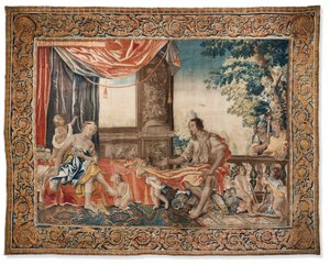 Tapiserie ze série „Women of Antiquity Illustrated“, kolem roku 1645 (vlna a hedvábí) od French School