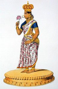 Tchitralekha manželka Kouvera, rytina C. de Motte (1785-1836) (barevně lito) od French School