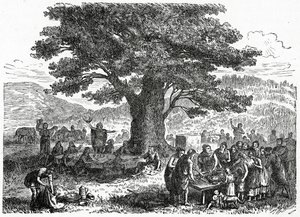 Germáni si užívají prázdniny, kolem roku 1882 (dřevoryt) od French School