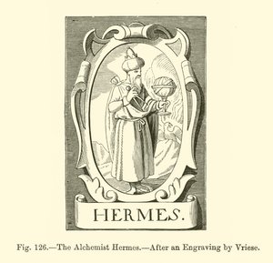 Alchymista Hermes (rytina) od French School