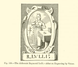 Alchymista Raymond Lulli (rytina) od French School