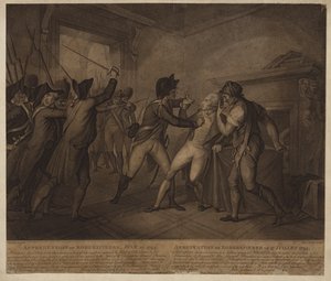 Zatčení Robespierra dne 27. července 1794 od French School