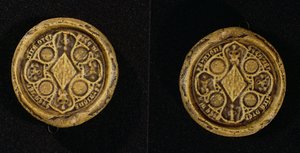 Zbrojní pečeť Jeanne de Penthievre (1319-84) vévodkyně z Bretaně a hraběnka z Goello, 1369 od French School