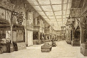 Bazar de la Charité v Paříži před požárem 4. května 1897 od French School