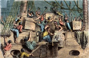 Boston Tea Party, 6. prosince 1773. od French School