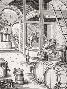 Sládek, po ilustraci ze 16. století, kterou nakreslil a vyryl Jost Amman (1539–91) z „Le Moyen Age et La Renaissance“ od Paula Lacroixe (1806–84) vydaného v roce 1847 od French School