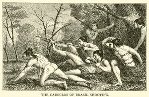 Caboclos of Brazil Střelba (rytina) od French School