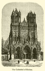 Katedrála v Rheims (rytina) od French School