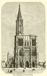 Katedrála ve Štrasburku (rytina) od French School