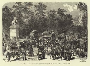 Champs Elysees den po obdržení zprávy o pruském pochodu na Paříž, září 1870 od French School
