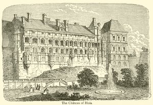 Zámek Blois (rytina) od French School