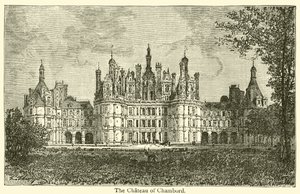 Zámek Chambord (rytina) od French School