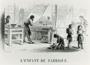 Dítě z továrny, c. 1842 od French School