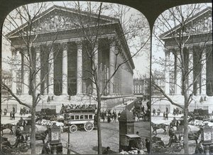 Kostel La Madeleine, Paříž, stereoskopický pohled, c.1860-70 od French School