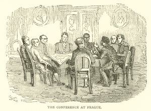 Konference v Praze (rytina) od French School
