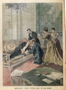 Smrt Felixe Faureho (1841-99) z Le Petit Journal, 26. února 1899 od French School