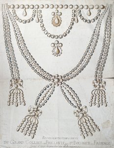 Diamantový náhrdelník zapojený do aféry Collier de la Reine, kolem roku 1785 od French School