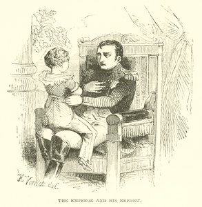 Císař a jeho synovec (rytina) od French School