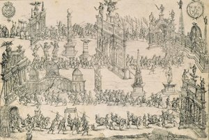 Vjezd Jindřicha IV. (1553-1610) do Lyonu, 4. září 1595 od French School