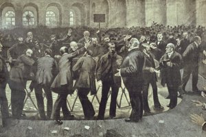 Slavný Corbeille na pařížské burze, kolem roku 1885 od French School