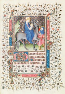 Útěk do Egypta, od Heures dAnne de Mathefelon od French School