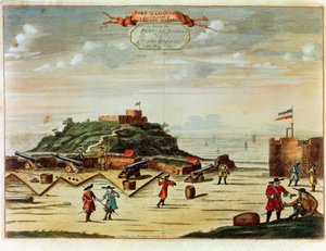 Fort of Goree (barevná rytina) od French School