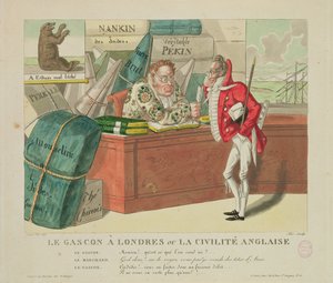 Gascon v Londýně, nebo English Civility, 1806 od French School