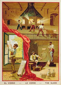 Sklo, ilustrace z dětské knihy od French School