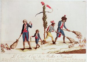 The Great National Sweeping Up (barevná rytina) od French School