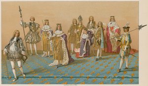 Velcí státní důstojníci při korunovaci od French School
