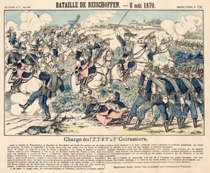 Heroic Charge of French Cavalry během bitvy u Reichshoffenu, 6. srpna 1870 od French School
