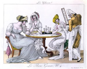 The Ice Cream, plat 4 z Le Bon Genre, Paříž, 1827 od French School