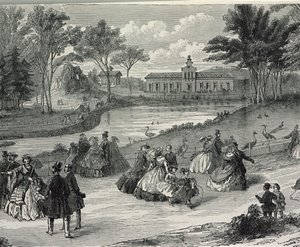 The Jardin dAcclimatation, Paříž, 1855 (č. rytina) od French School