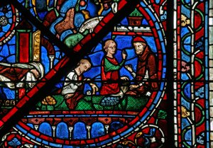 Okno Joseph: Moneychangers (w41) od French School