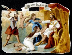 Šalamounův soud - Chromo., konec 19. století od French School