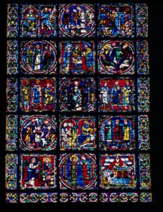 Život Kristův, cyklus Nového zákona, spodní polovina okna, c.1145-50 od French School