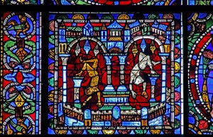 Okno The Life of Christ: Fall of the Idols (w50) od French School
