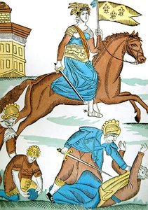 Panna Orleánská, kolem roku 1820 (barevné lito) od French School