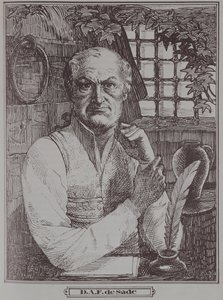 Markýz de Sade (1740-1814) ve vězení od French School